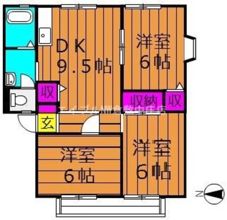 ウインディア大島　B棟の物件間取画像